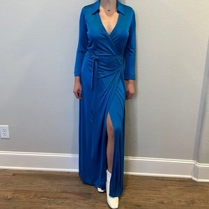 Diane Von Furstenberg Abigail Maxi Wrap Dress, size 14